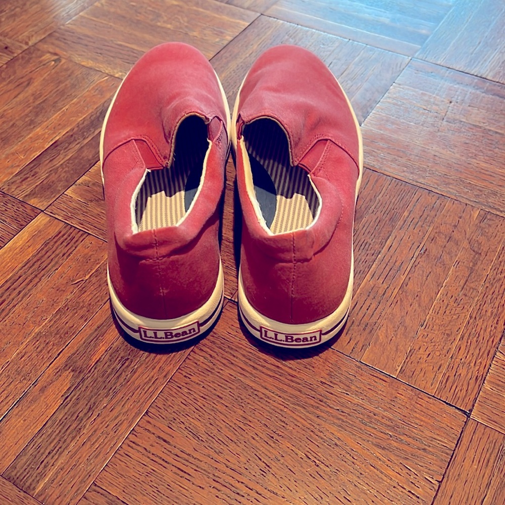L.L. Bean Red Canvas Slip-Ons - Picture 2 of 4